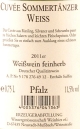 SOMMERTÄNZER Weißwein feinherb 2011, Winzergenossenschaft Weinbiet