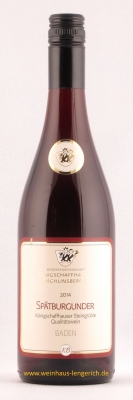 Spätburgunder halbtrocken 2019, Königschaffhausener Steingrüble, Winzergenossenschaft Königschaffhausen Kiechlinsbergen Spätburgunder halbtrocken 2019, Königschaffhausener Steingrüble, Winzergenossenschaft Königschaffhausen Kiechlinsbergen