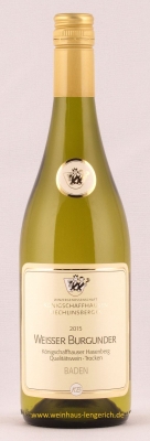 Weißburgunder trocken 2015, Königschaffhausener Hasenberg, Winzergenossenschaft Königschaffhausen-Kiechlinsbergen-Kiechlingsbergen Weißburgunder trocken 2015, Königschaffhausener Hasenberg, Winzergenossenschaft Königschaffhausen-Kiechlinsbergen-Kiechlingsbergen