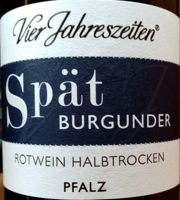 Spätburgunder Rotwein halbtrocken 2021, Vier Jahreszeiten Winzer