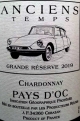 Anciens Temps Grande Réserve – Chardonnay 2023, Producteurs Réunis de Cébazan