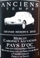 Anciens Temps Grande Réserve 2023, Vin de Pays d'Oc, Producteurs Réunis de Cébazan