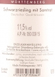 Schwarzriesling mit Samtrot lieblich, Weingärtner Stromberg Zabergäu, Brackenheim