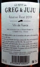 Le Petit de Greg & Juju, Réserve Rosé 2024