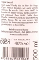 CIGAR SPECIAL – Cuvée from Wheat and Malt, Feinbrennerei Sasse