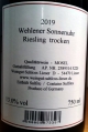 Wehlener Sonnenuhr Riesling GG 2019, Schloss Lieser