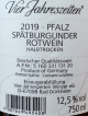 Spätburgunder Rotwein halbtrocken 2021, Vier Jahreszeiten Winzer