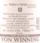 Riesling WinWin trocken 2019, Von Winning