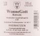 WonneGott Rotwein süß, Weinkontor Westhofen