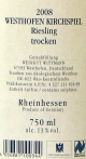 Riesling trocken Großes Gewächs 2019, Kirchspiel, Wittmann